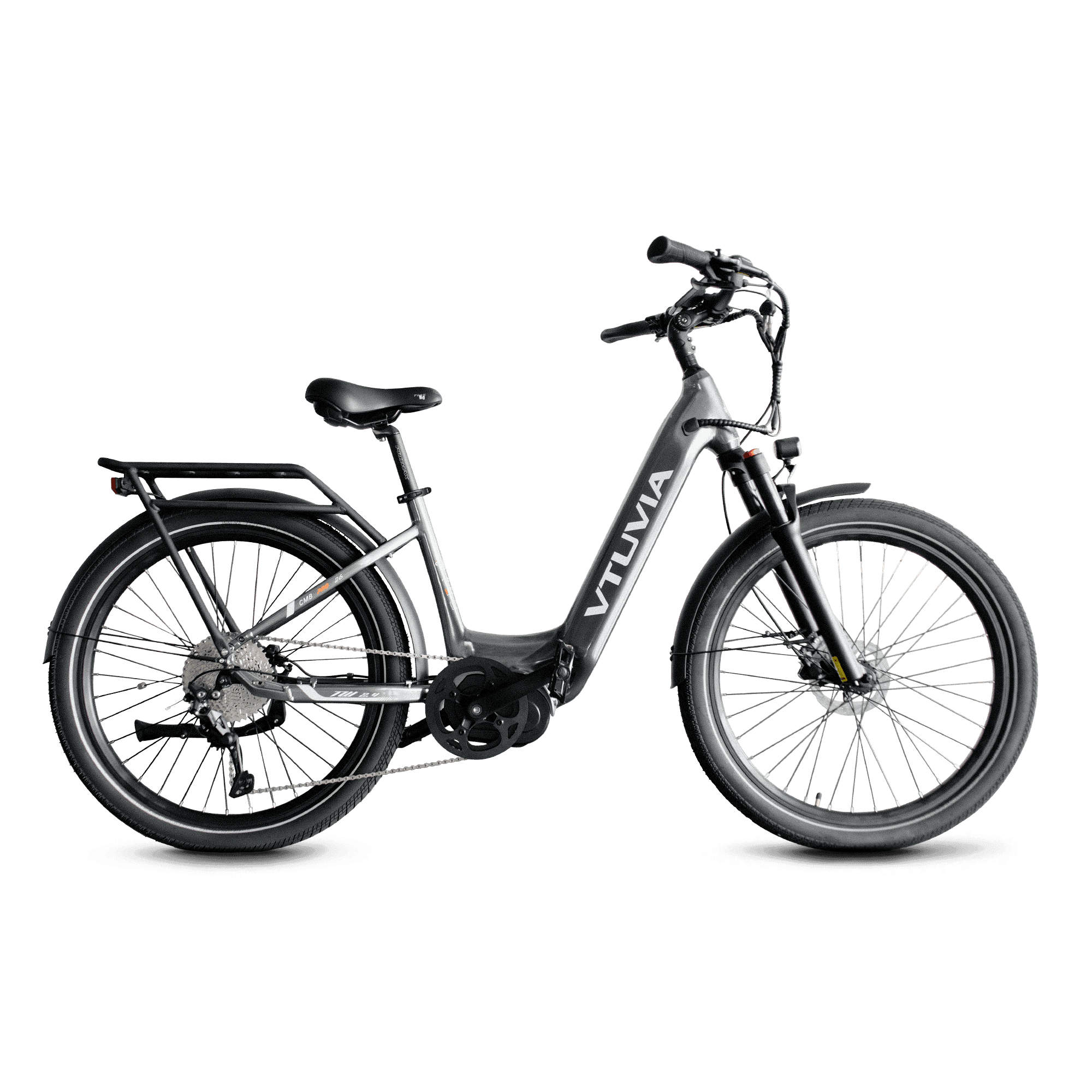 Mid Drive 500W Electric Bike | VTUVIA E-bike #color-metallic-Silver