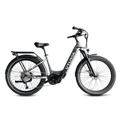 Mid Drive 500W Electric Bike | VTUVIA E-bike #color-metallic-Silver