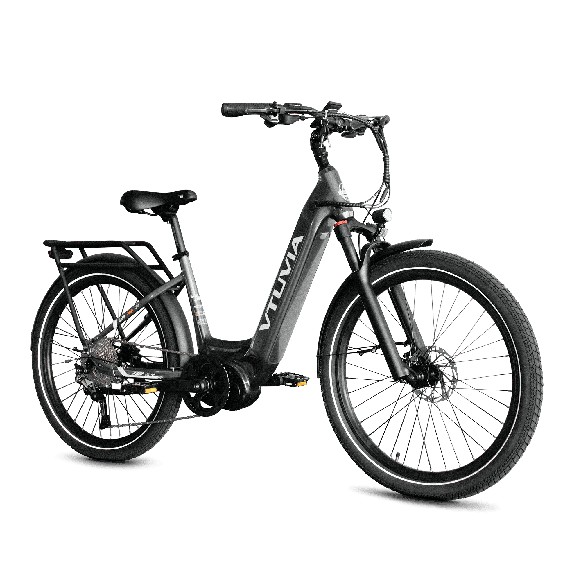 Mid Drive 500W Electric Bike | VTUVIA E-bike #color-metallic-Silver