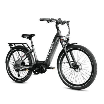 Mid Drive 500W Electric Bike | VTUVIA E-bike #color-metallic-Silver