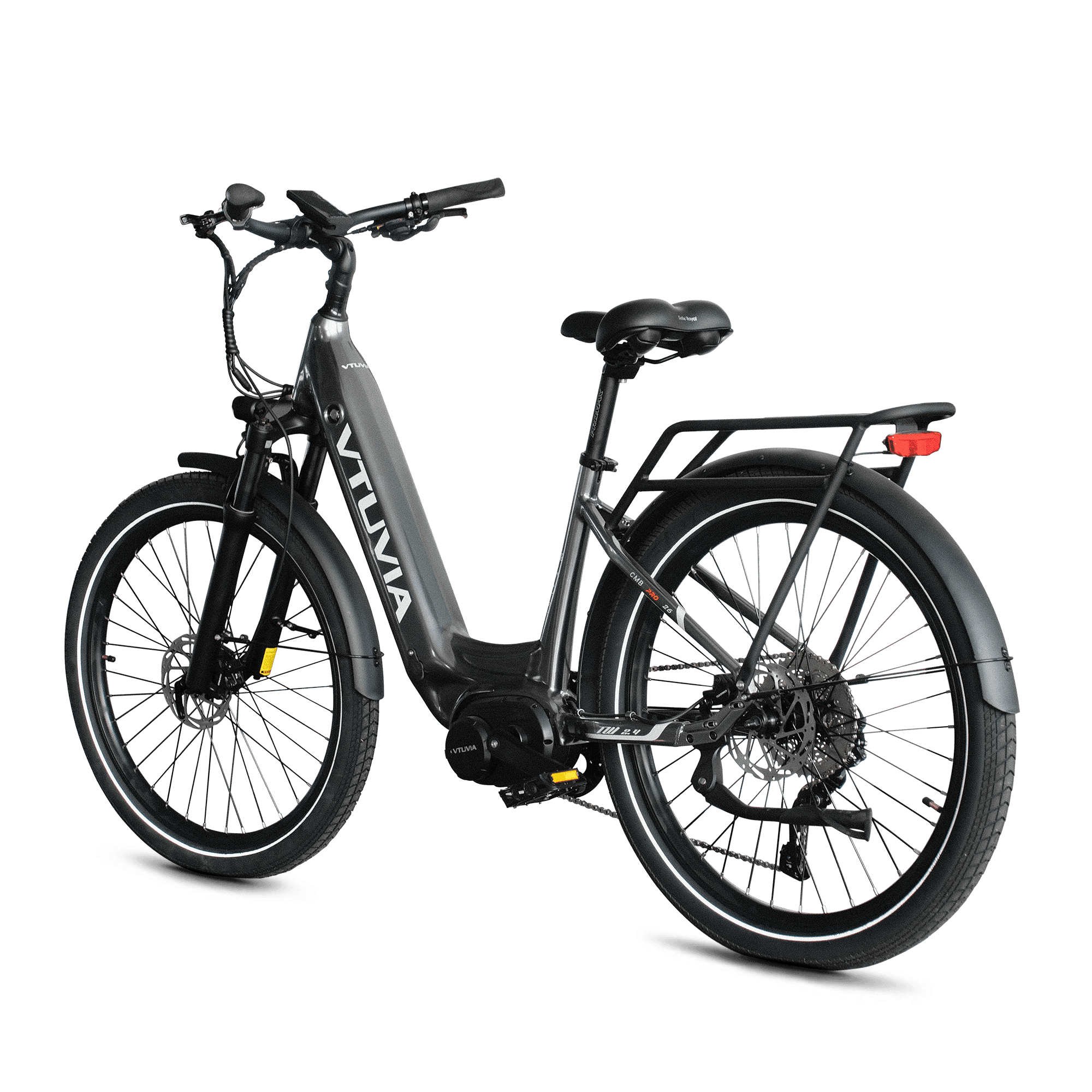 Mid Drive 500W Electric Bike | VTUVIA E-bike #color-metallic-Silver