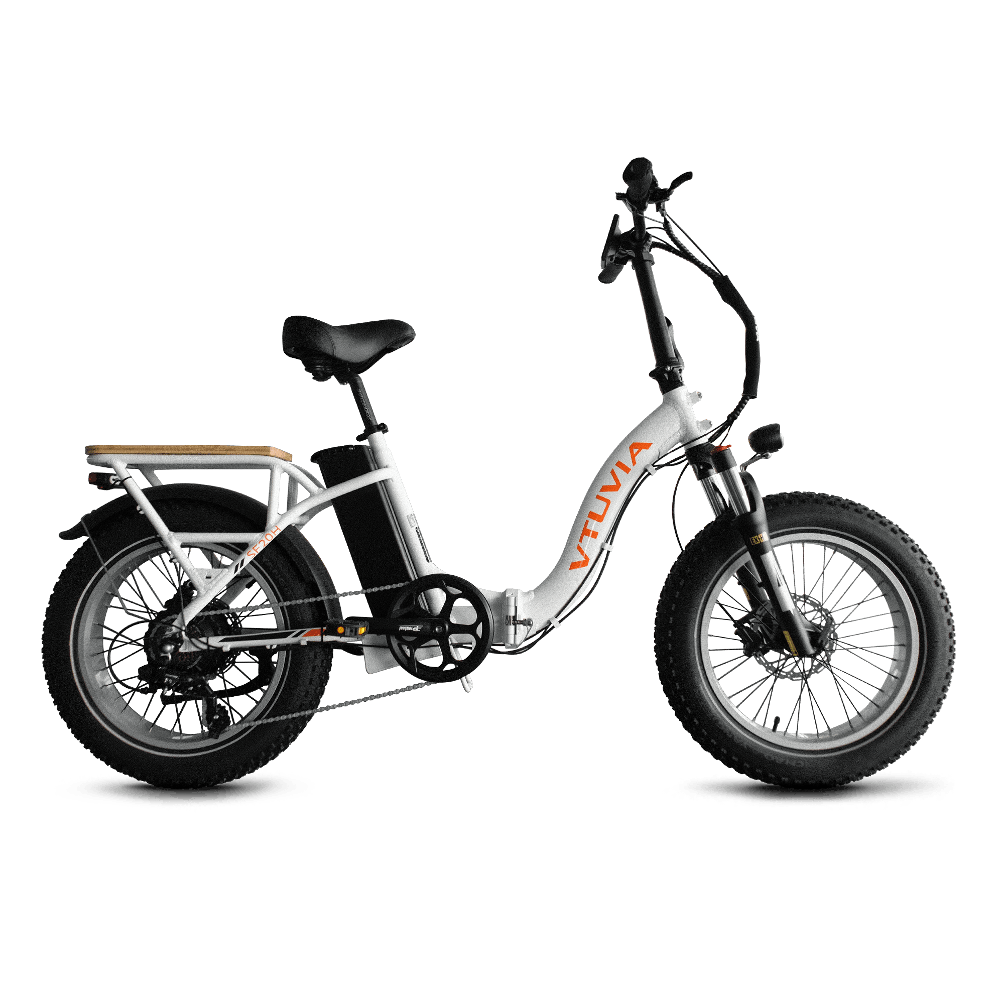 Folding Electric Cargo Bikes | VTUVIA SF20H E-bike #color_white-pre-order