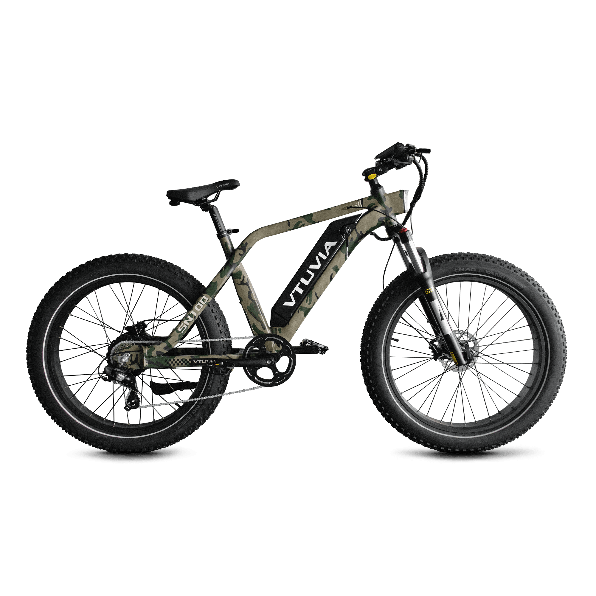 750 Watt High Step Fat Tire eBike | VTUVIA SN100 #color_camo