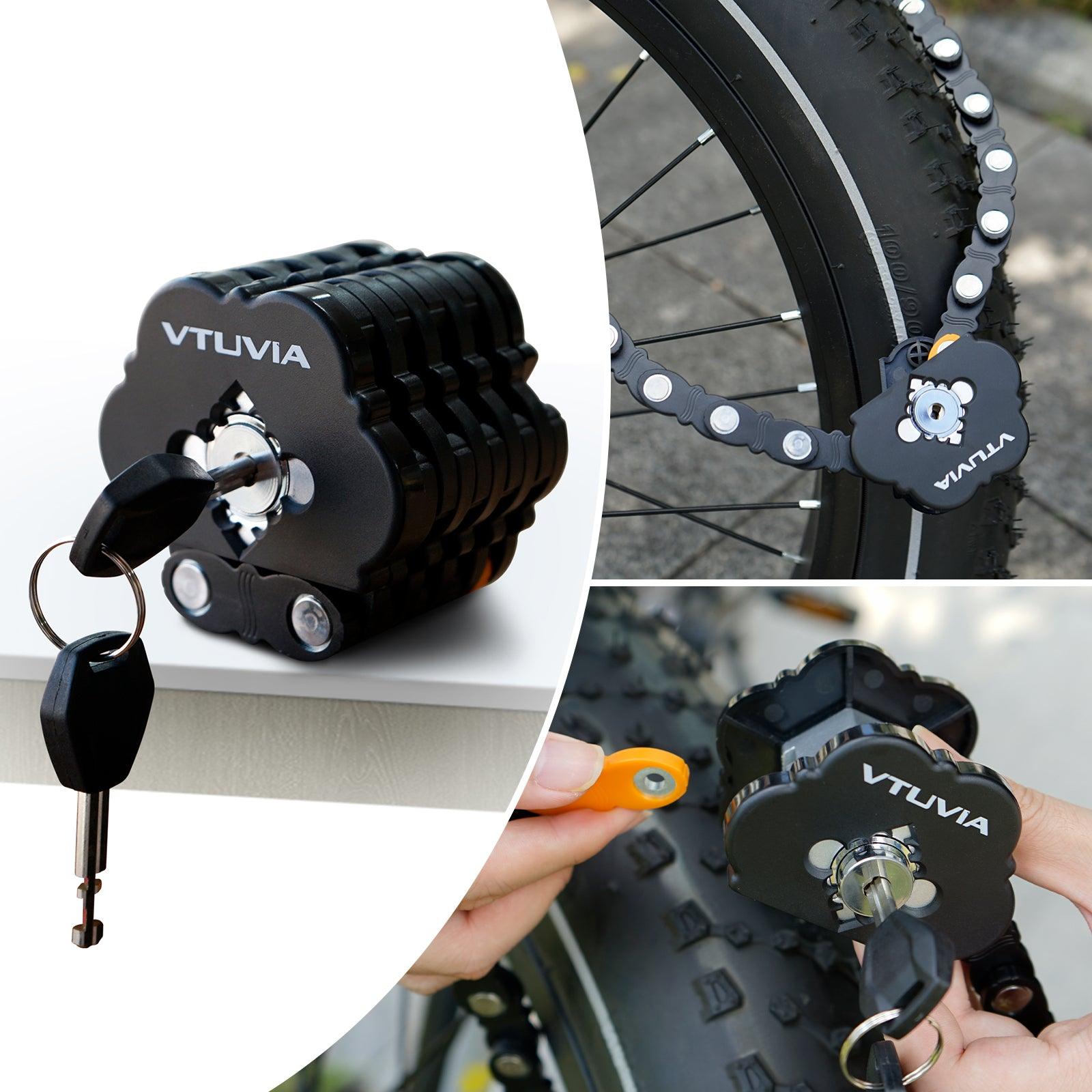 VTUVIA E-Bike Chain Lock, bike chain lock with key